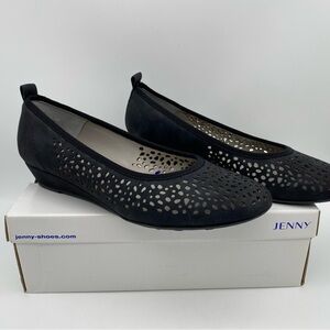 Jenny By Ara Lacy Black Slip-On Shoe Women's Size 9 US